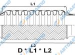 Гофра глушителя HINO, ISUZU, MITSUBISHI, TOYOTA, NISSAN, MAZDA   EFP1025 к HINO, ISUZU, MITSUBISHI, TOYOTA, NISSAN, MAZDA