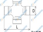 Крестовина карданного вала HINO, ISUZU, MITSUBISHI, NISSAN, MAZDA, TOYOTA   TISY-010 к HINO, ISUZU, MITSUBISHI, NISSAN, MAZDA, TOYOTA