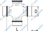Крестовина карданного вала ISUZU   TIS-170 к ISUZU