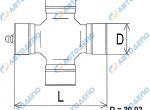Крестовина карданного вала MAZDA   TMZ-102 к MAZDA