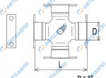 Крестовина карданного вала MITSUBISHI   TM-173 к MITSUBISHI
