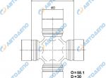 Крестовина карданного вала MITSUBISHI CANTER, PAJERO, L200 FB3# TM-193 к MITSUBISHI