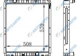 Радиатор охлаждения двигателя. HYUNDAI PORTER,  H100 h100 HY-0084-26-K к HYUNDAI