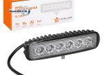 AIRLINE Фара светодиодная прямоугольная, 6 LED направленный свет, 18W (157х42х40) 12/24V