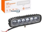 AIRLINE Фара светодиодная прямоугольная, 6 LED 4D линза, 18W, (157х42х40) 12/24V