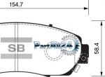 SANGSIN BRAKE SP2115SNS_колодки дисковые передние!\ Honda CR-V 2.0/2.2 07>
